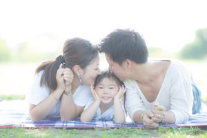親子3人